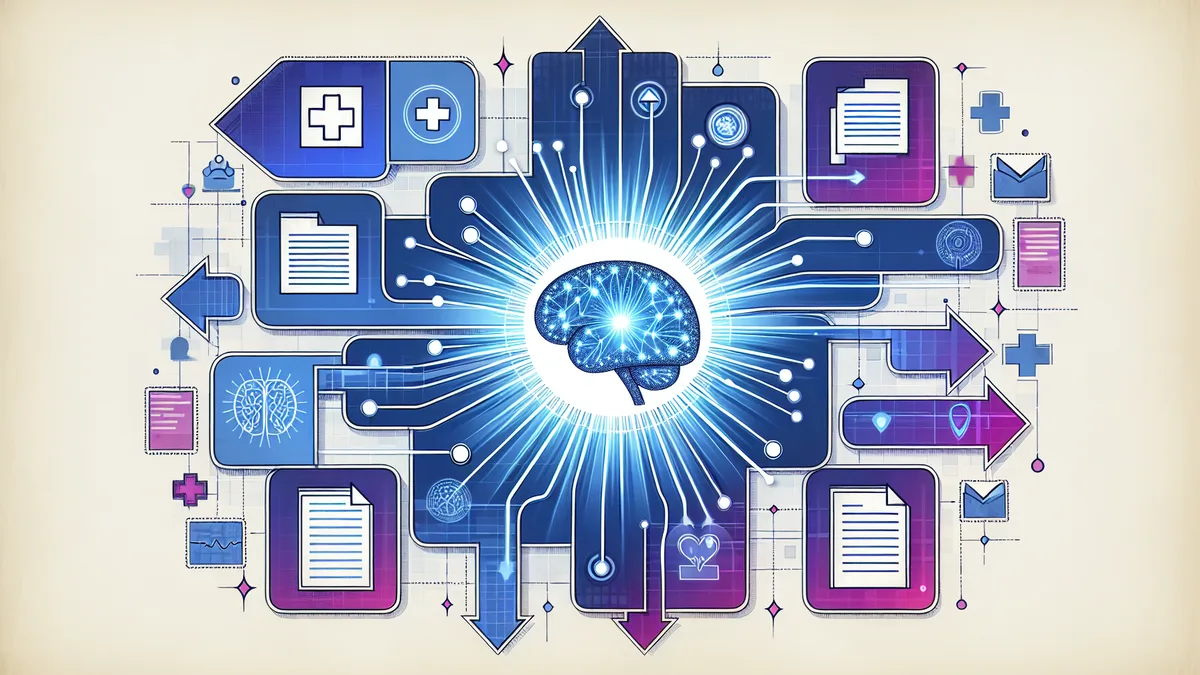 Illustration of AI search engines citing healthcare content